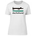 thumbnail image 1 of Funny Dachshund Dog Doodle T-Shirt Women -Image by Shutterstock, Female Large, 1 of 2