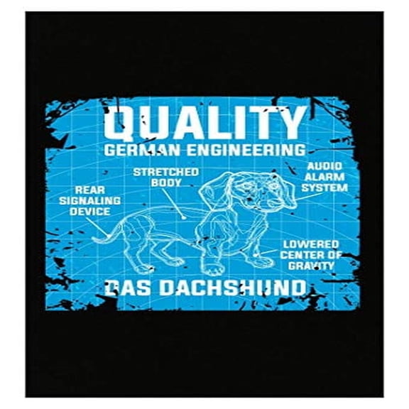 Funny Dachshund Poster - German Engineering Canine Humor for Dog Lovers