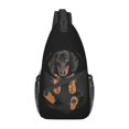 thumbnail image 1 of Funny Dachshund Sling Crossbody Backpack Men Custom Sausage Badger Wiener Dog Shoulder Chest Bag for Cycling Camping Daypack, 1 of 7