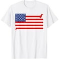 thumbnail image 1 of Funny Dachshund USA Flag 4th of July Patriotic Doxie Lover T-Shirt , White, 1 of 9