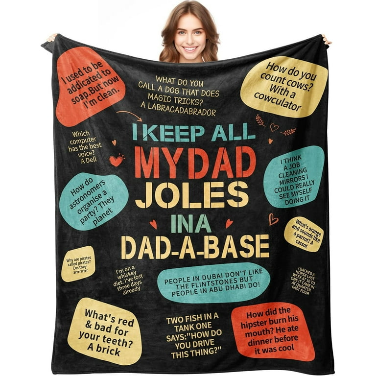 Funny Dad Blanket Gifts for Dad on Fathers Day from Daughter Dad