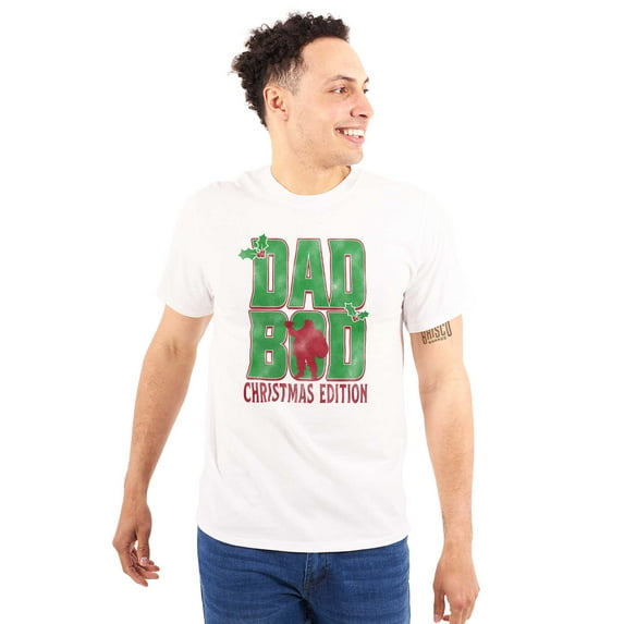 Funny Dad Bod Christmas Edition Mens Graphic T Shirt Tees Brisco Brands S