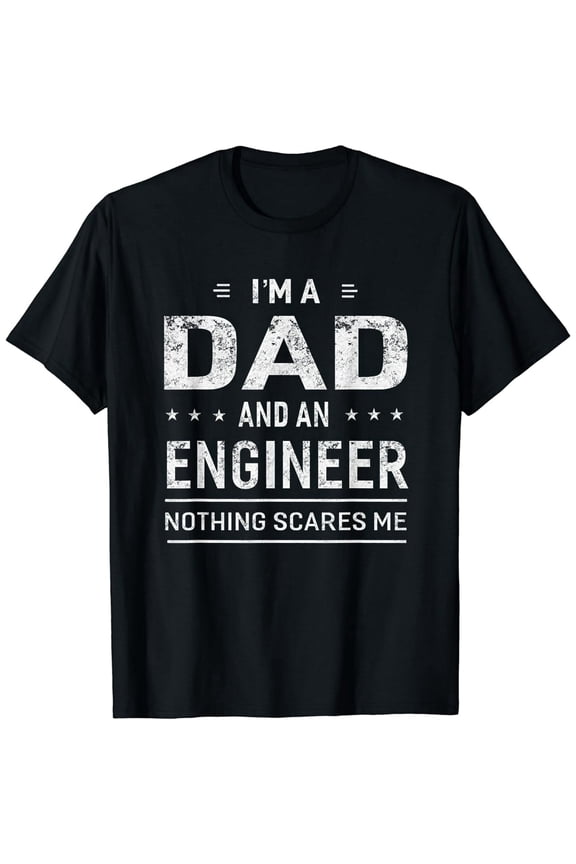 Funny Dad Engineer Saying Gift for Men Husband Distressed Graphic T-Shirt