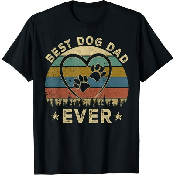 Funny Dad Fathers Day Best Dog Dad Ever Shirt Dog Dad