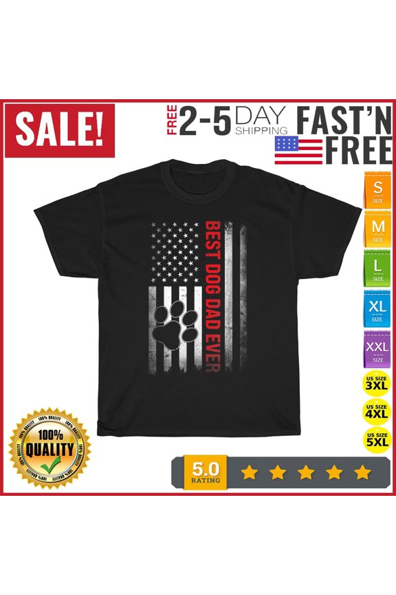 Funny Dad Fathers Day Dog Dad Vintage T Shirt Men Fashion 2023 Women T Shirt NEW