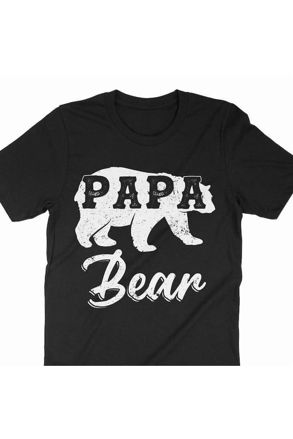 Funny Dad Gift Papa Bear Fatherhood Animal Lover Art Graphic Tee Shirt,for unisex up to size 5XL