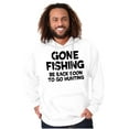 thumbnail image 1 of Funny Dad Gone Fishing Hunting Season Men's Big & Tall Graphic Hoodie Brisco Brands 3X, 1 of 5