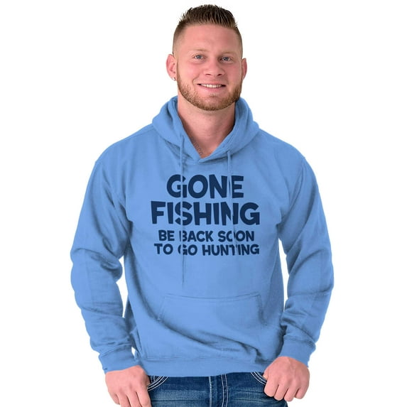 Funny Dad Gone Fishing Hunting Season Men's Big & Tall Graphic Hoodie Brisco Brands 5X