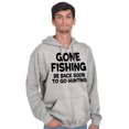 thumbnail image 1 of Funny Dad Gone Fishing Hunting Season Zip Hoodie Sweatshirt Men Brisco Brands M, 1 of 5