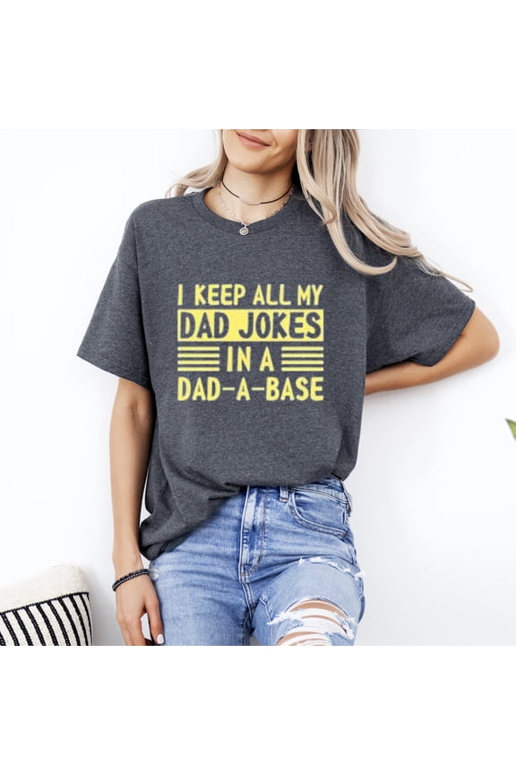 Funny Dad Joke Database Pun Tech Geek Fathers Day Gift T-Shirt, for men & women, up to size 5XL