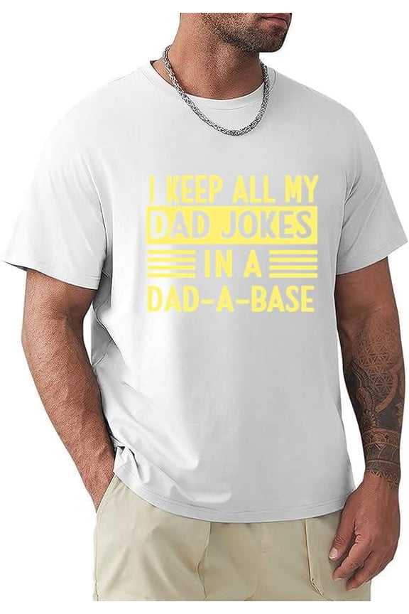 Funny Dad Joke Database Pun Tech Geek Nerd Computer Humor T-shirt, for men & women, up to size 5XL.
