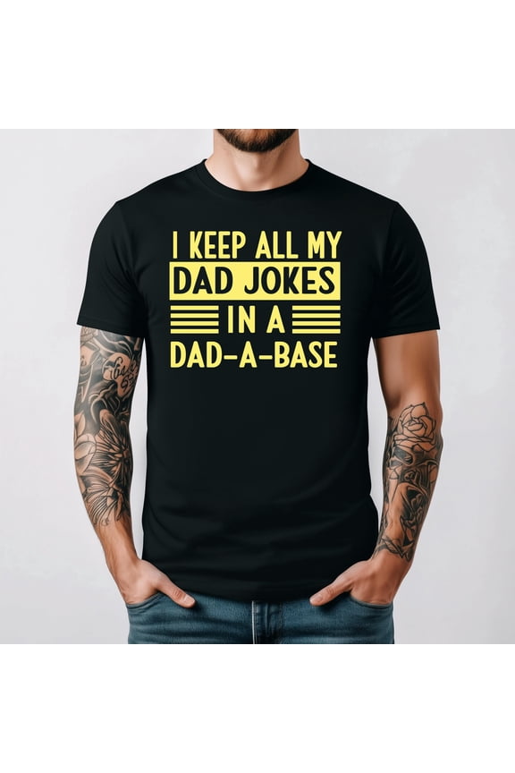 Funny Dad Joke Database Tech Geek Fathers Day Pun Unisex T-Shirt up to 5XL