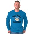 thumbnail image 1 of Funny Dad Joke Yolks Crack Me Up Men's Long Sleeve Tee T Shirt Brisco Brands 2X, 1 of 6