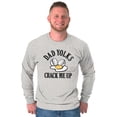 thumbnail image 1 of Funny Dad Joke Yolks Crack Me Up Men's Long Sleeve Tee T Shirt Brisco Brands S, 1 of 6