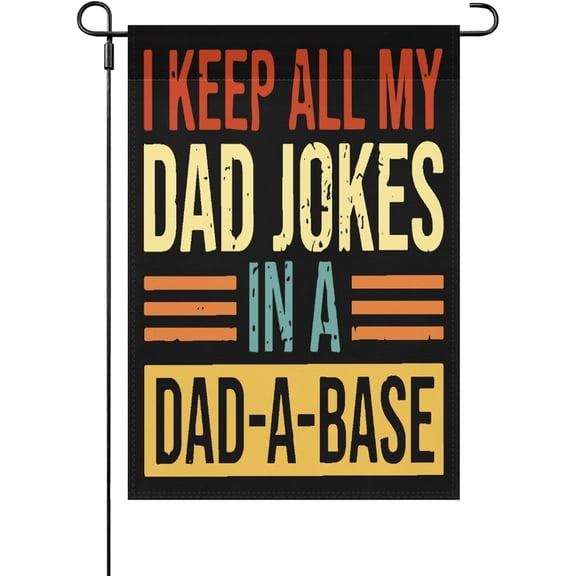Funny Dad Jokes Garden Flag, American Welcome Lighthouse Yard Banner, 12 x 18 Inch