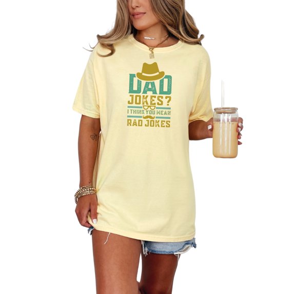 Funny Dad Jokes Graphic Humor, Butter Comfort Colors T-Shirt, XL