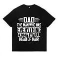 thumbnail image 1 of Funny Dad Pattern Men's T Shirt Bald Dad Funny Graphic Tees Short Sleeve Cotton Tops Black,M, 1 of 5