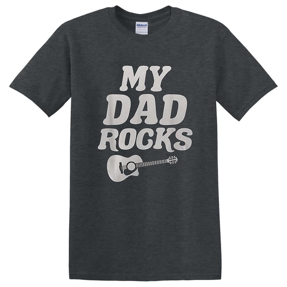 Funny Dad Rocks Guitar Rock And Roll Father's Day Music Lover T-Shirt Unisex, up to 5XL