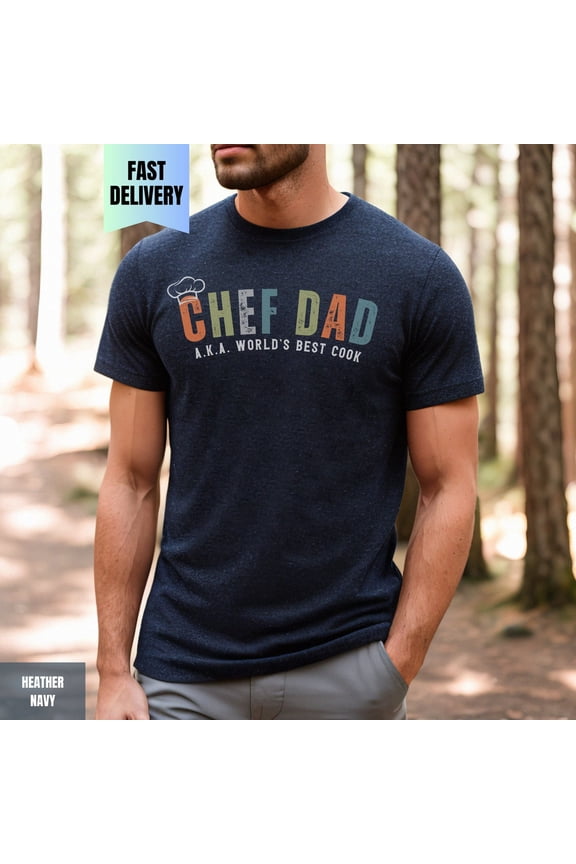 Funny Dad Shirt Chef Dad Best Cook Grilling T-shirt