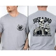 thumbnail image 1 of Funny Dad Shirt,Just A Dad Who Always Came Back With The Milk Shirt,Dad Joke T-Shirt,Skeleton Fatherhood Tee,Fathers Day Gift,Front and Back, 1 of 5