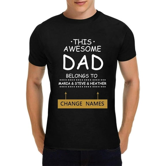 Funny Dad T-Shirt, Custom T Shirt for Dad Bonus Dad Stepdad, Personalized Dad Tee