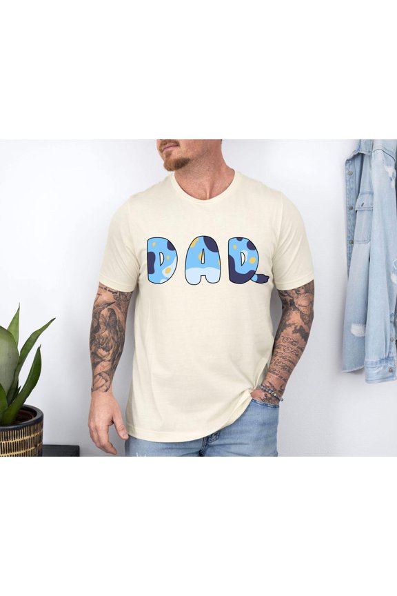 Funny Dad T-Shirt for Men, Cute Cartoon Dad Graphic Tee, Father's Day Gift Shirt for Dad