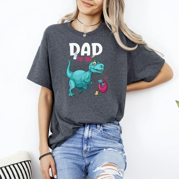 Funny Dad To Be Dinosaur Theme Expecting Father Gift Tee Unisex T-Shirt