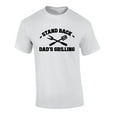 thumbnail image 1 of Funny Dad's Grilling Adult Mens Short Sleeve T-Shirt-White-Large, 1 of 4