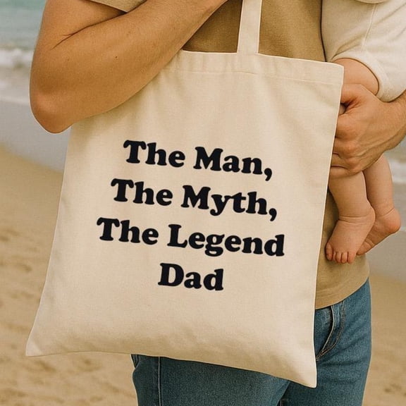 Funny Daddy Gift with Baby Best Dad Ever Gift Personalised Dad Tote Bag Photo Bag for Fath