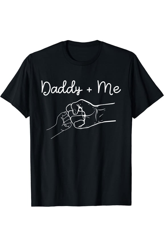 Funny Daddy and Me Fist Bump Best Dad Ever T-Shirt Father's Day Gift