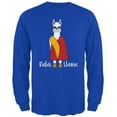 thumbnail image 1 of Funny Dalai Lama Llama Pun Mens Long Sleeve T Shirt Royal 3X-LG, 1 of 1