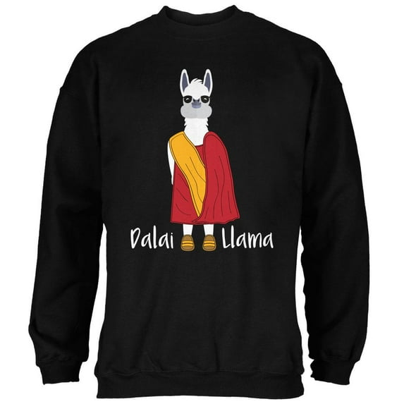 Funny Dalai Lama Llama Pun Mens Sweatshirt Black SM