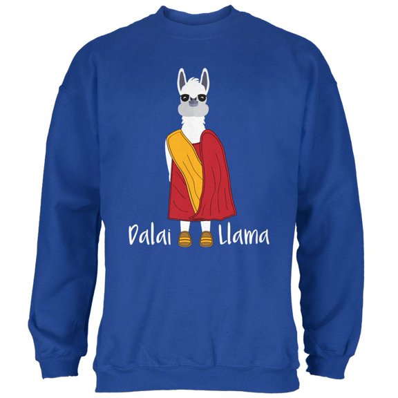 Funny Dalai Lama Llama Pun Mens Sweatshirt Royal 2XL