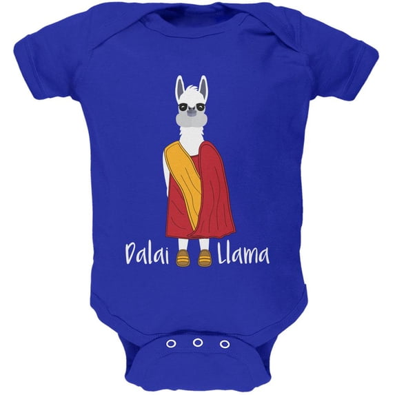 Funny Dalai Lama Llama Pun Soft Baby One Piece Royal 9-12 M