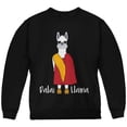 thumbnail image 1 of Funny Dalai Lama Llama Pun Youth Sweatshirt Black YLG, 1 of 1