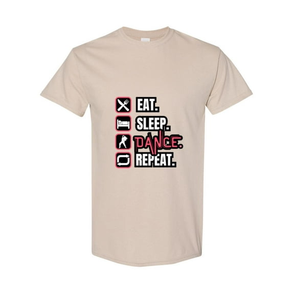 Funny Dancer And Dancing Teacher Quote Eat Sleep Dance Repeat Unisex T-Shirt, up to size 5XL