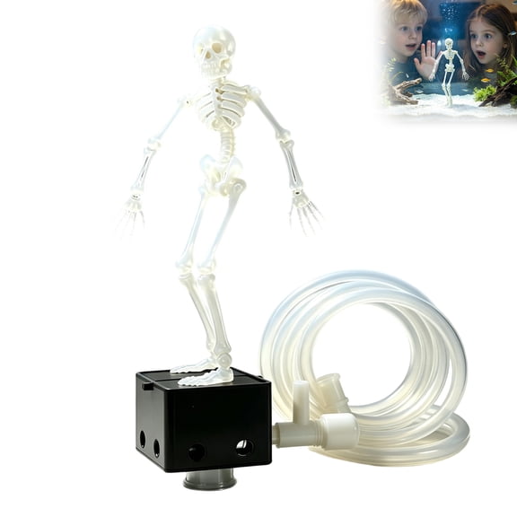 Funny Dancing Aquarium Bubbler Interactive Fish Tank Decor Adjustable Bubbles 1M Hose Safe Resin Gift for Aquarium Lovers