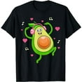 thumbnail image 1 of Funny Dancing Avocado Guacamole Vegan Vegetarian Avocado T-Shirt, 1 of 5