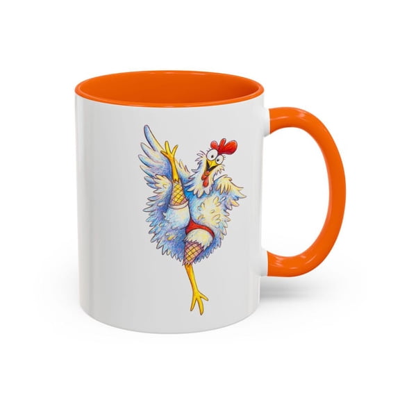 Funny Dancing Chicken Mug Crazy Chicken Lady Gift Farm Animal Coffee Cup Quirky C1Artoon Hen Illustration Hilarious Chicken Dance GifT1 Ideas
