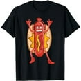 thumbnail image 1 of Funny Dancing Hot Dog Design For Kids Boys Girls Hotdog Gag T-Shirt, 1 of 5