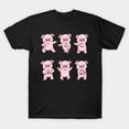 thumbnail image 1 of Funny Dancing Pink Pig Graphic T-Shirt Cute Animal Lover Tee Unisex Retro Casual Cotton Shirt Men Women, 1 of 6
