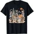 thumbnail image 1 of Funny Dancing Skeleton T-Shirt Halloween Cowboy Skeleton T-Shirt, 1 of 5
