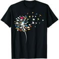 thumbnail image 1 of Funny Dandelion Books Gift For Reading Lover Women Girls T-Shirt Black X-Large, 1 of 4