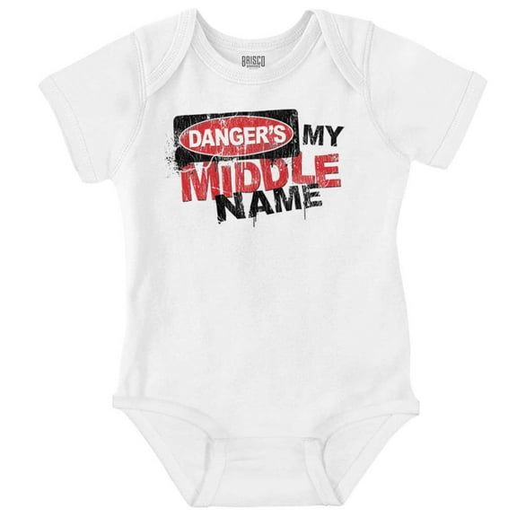 Funny Danger is My Middle Name Bodysuit Jumper Boys Infant Baby Brisco Brands 12M