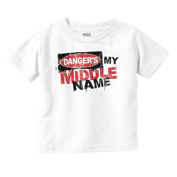Funny Danger is My Middle Name Youth T Shirt Tee Boys Infant Toddler Brisco Brands 6M