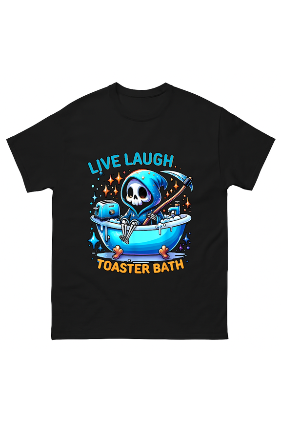 Funny Dark Humor Skeleton Toaster Bath Meme Graphic Unisex T-Shirt V12558