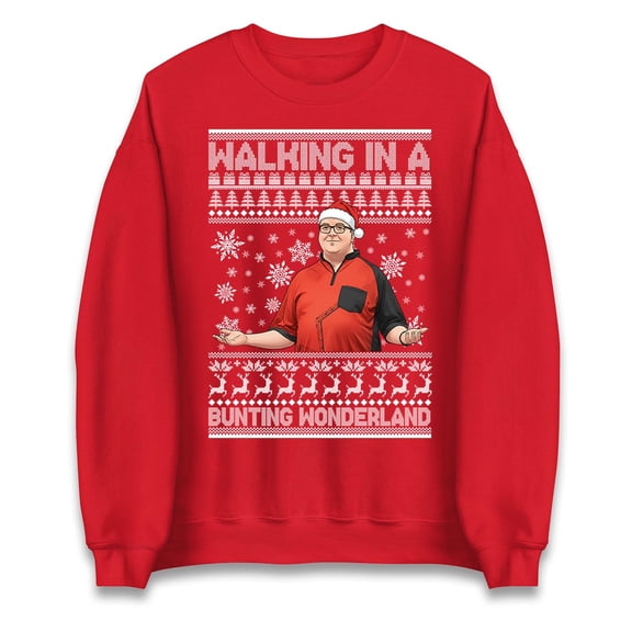 Funny Darts Walking In A Bunting Wonderland Christmas Sweatshirt, Xmas Festive Tee, Bunting Wonderland Christmas Shirt, Xmas Gift Top