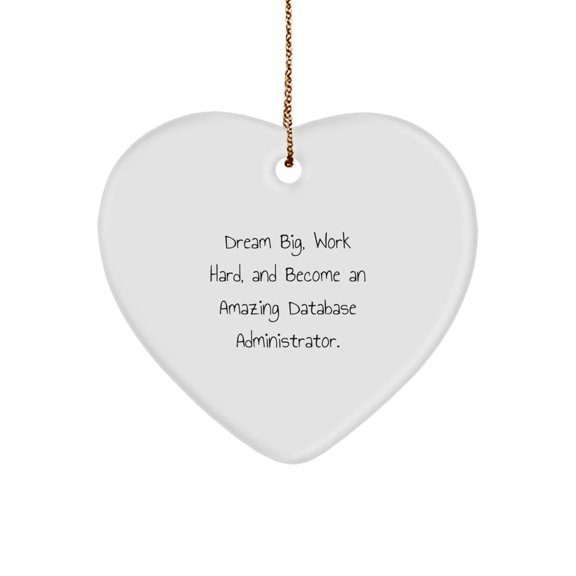Funny Database Administrator Gifts for Men from Friends - Dream Big Heart Ornament, Christmas Unique Gifts for Databases, Inspirational Quotes for Database Pro