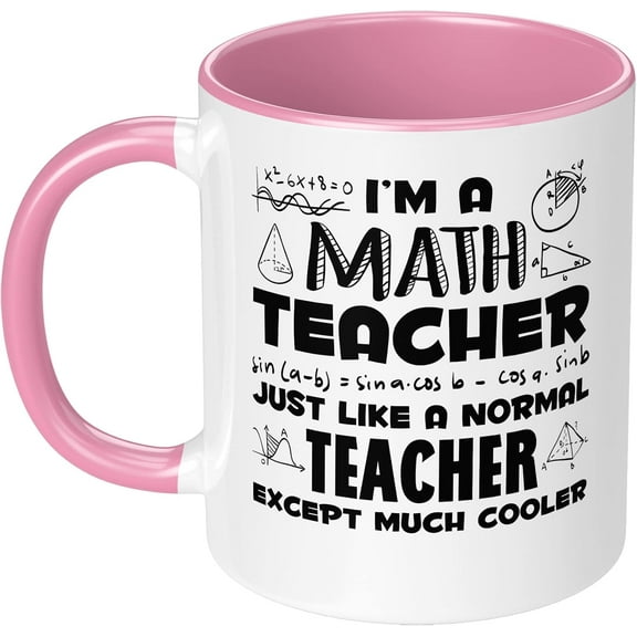 Goat Greatest of All Teachers 11 oz Funny Coffee Mug Ceramic Cup Teacher Appreciation week Gift for Him Her Birthday Christmas Gift for Friend Coworker Instructor White Pink