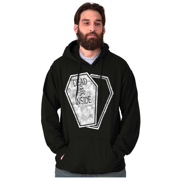 Funny Dead Inside Coffin Sarcastic Hoodie Sweatshirt Women Men Brisco Brands S